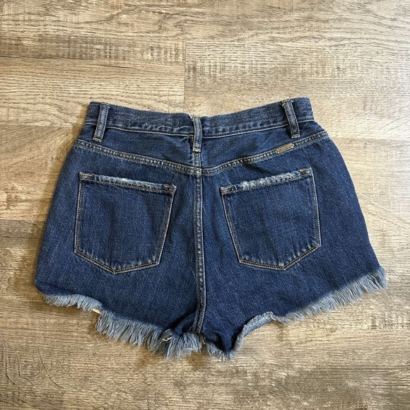 Kancan Ultra High Rise Distressed Denim Shorts - Picture 2 of 6
